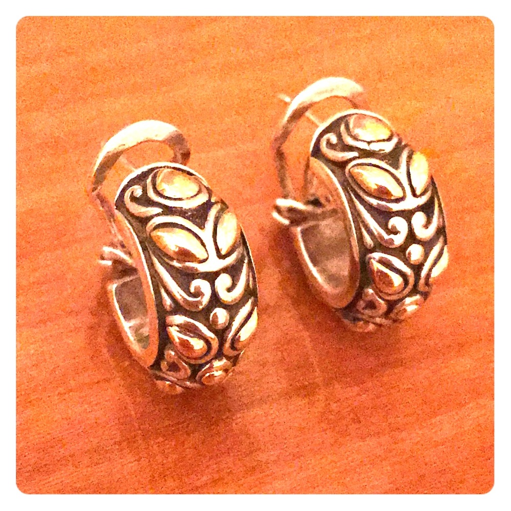 John Hardy 18K & Sterling Huggie Earrings